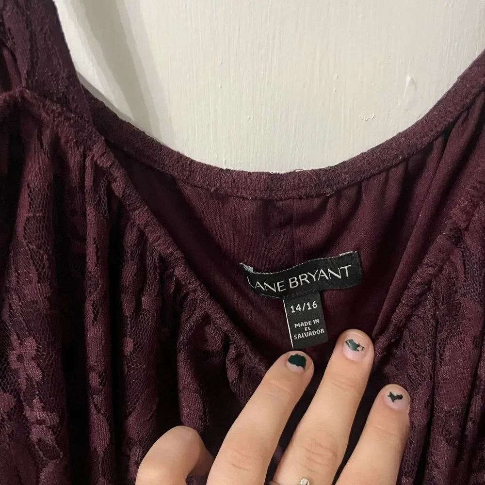 Lane Bryant Black Off the Shoulder Bell Sleeve Blouse